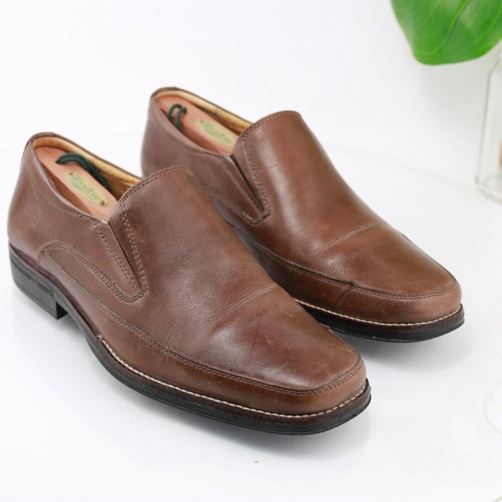 Sandro Moscoloni Mens Jacob Venetian Loafer Size 9 D Tan Leather Slip On Shoe - Picture 3 of 12
